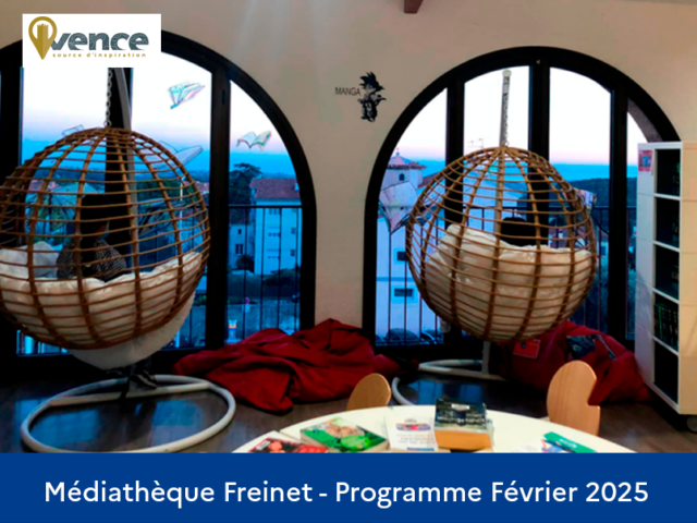 Médiathèque  Freinet – Programme du mois de février 2025