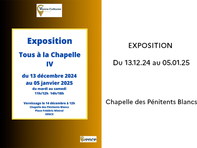 Exposition « Tous à la Chapelle » – 4ème édition