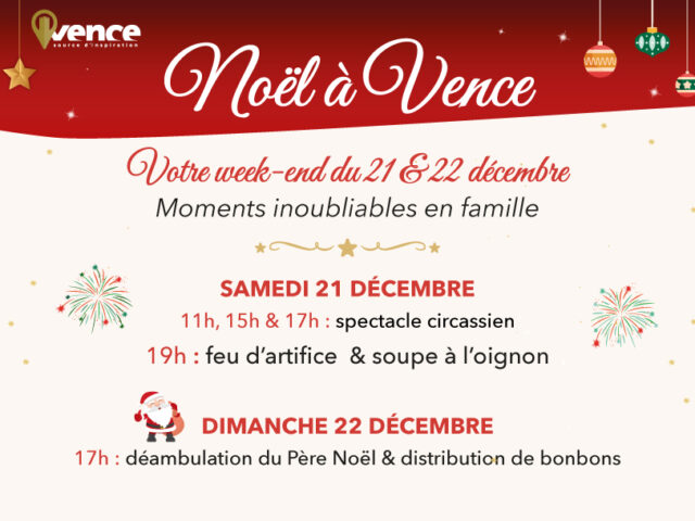 Noël à Vence : votre week-end du 21 et 22 décembre