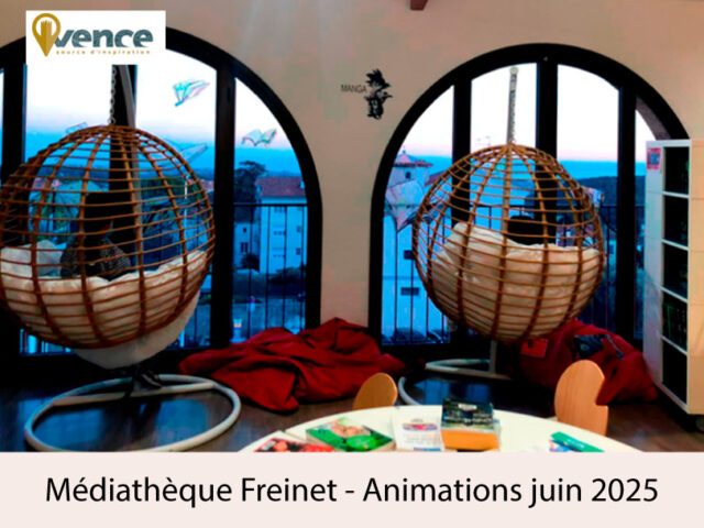 Médiathèque  Freinet – Programme du mois de juin 2025