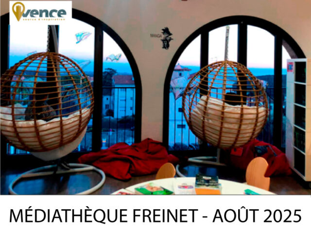 Médiathèque  Freinet – Programme du mois d’août 2025