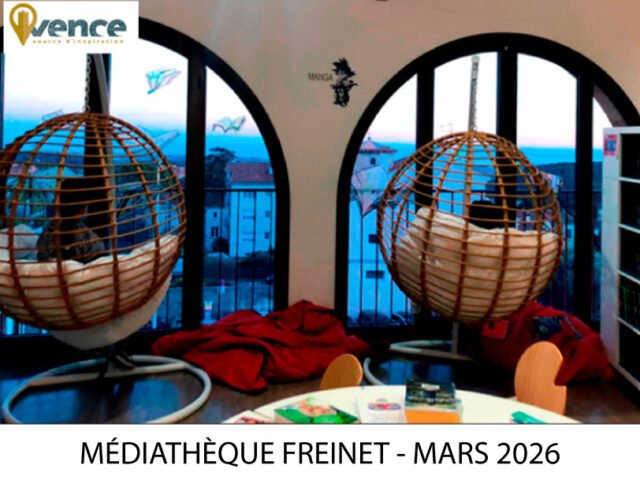 Médiathèque  Freinet – Programme du mois de mars 2026