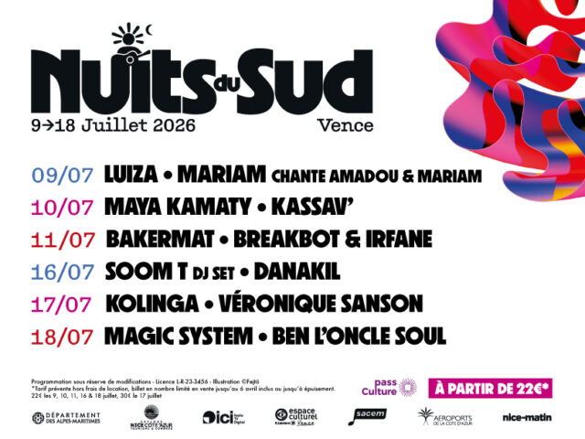 LES NUITS DU SUD – Annonce de la programmation