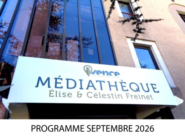 Programme médiathèque Freinet septembre 2026